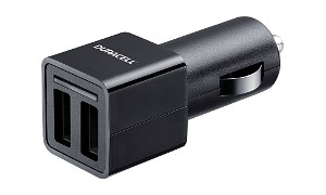 Carregador USB Gémeo 2 x 2.4A no Automóvel